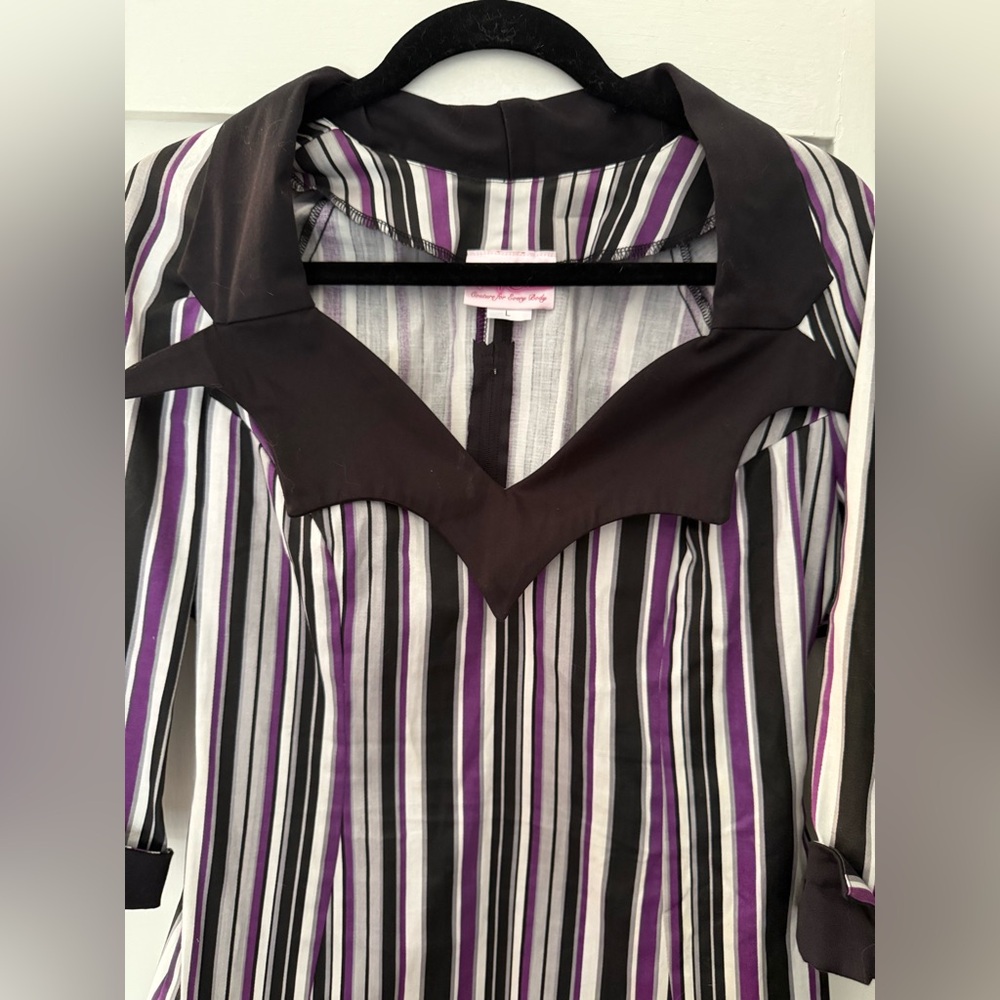 Pinup couture Doris batwing top in solstice stripe large - Picture 6 of 9